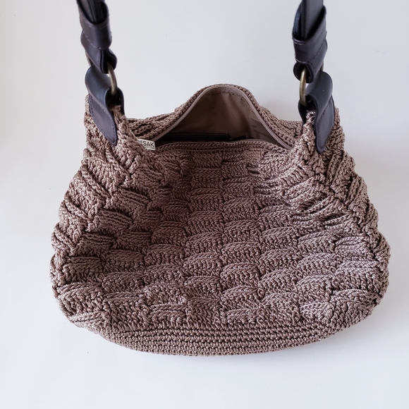 The Sak Elliott Lucca Brown Knit Shoulder Bag - Picture 15 of 16